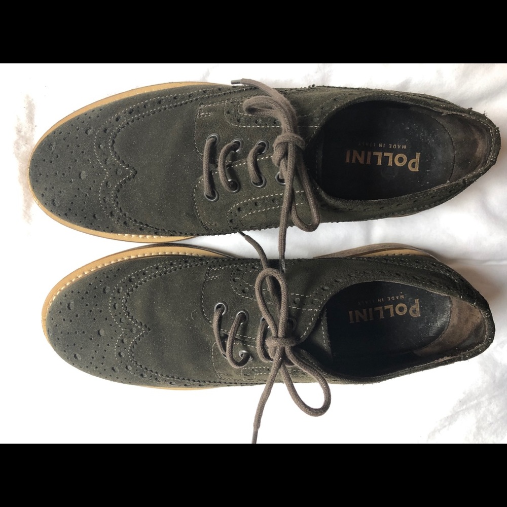 Vintage Pollini navy suede shoes